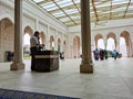 Sendayan, Malaysia-ÃÂ December 15, 2019: View of visitor at Sri Sendayan Mosque, This mosque is donated by TS Rashid hussain.